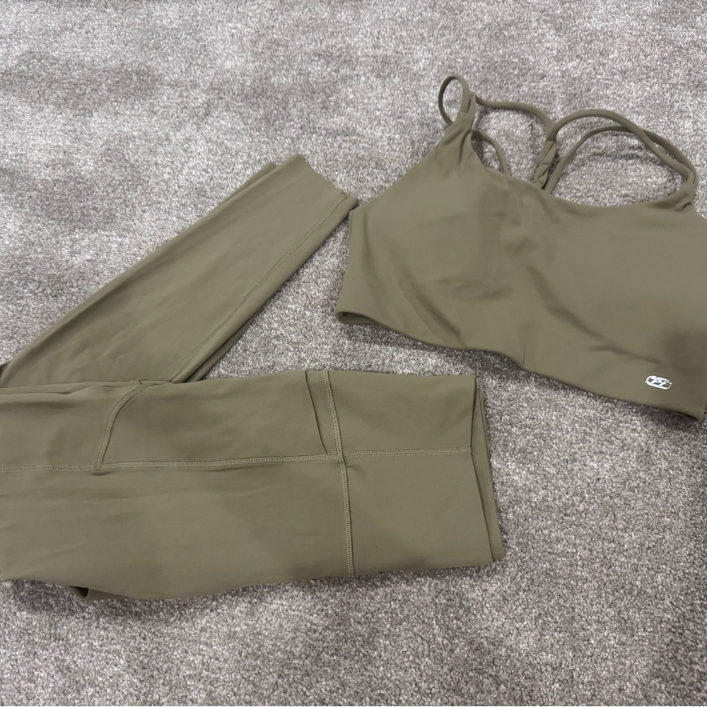 Matcha green Fabletics activewear matching set